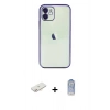 MARSİLYAN™- iPhone 11 Kılıf Vadi Minimal - Siyah Joko Magic 5D Cam + Renkli Kamera Lens Koruma Cam - YL