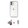 MARSİLYAN™- iPhone 11 Kılıf Vadi Minimal - Siyah Joko Magic 5D Cam + Siyah Raze Metal Kamera Lens