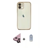 MARSİLYAN™- iPhone 11 Kılıf Vadi Minimal - Siyah Joko Magic 5D Cam + Siyah Raze Metal Kamera Lens
