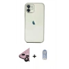 MARSİLYAN™- iPhone 11 Kılıf Vadi Minimal - Siyah Joko Magic 5D Cam + Siyah Raze Metal Kamera Lens