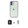 MARSİLYAN™- iPhone 11 Kılıf Vadi Minimal - Siyah Joko Magic 5D Cam + PVD Metal Kamera Lens - TU