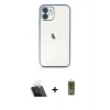 MARSİLYAN™- iPhone 11 Kılıf Vadi Minimal - Siyah Joko Magic 5D Hayalet Cam + Kamera Lens Koruma Cam - SF