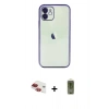 MARSİLYAN™- iPhone 11 Kılıf Vadi Minimal - Siyah Joko Magic 5D Hayalet Cam + Pers Alüminyum Kamera Lens - KI