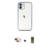 MARSİLYAN™- iPhone 11 Kılıf Vadi Minimal - Siyah Joko Magic 5D Hayalet Cam + Pers Alüminyum Kamera Lens - KI