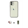 MARSİLYAN™- iPhone 11 Kılıf Vadi Minimal - Siyah Joko Magic 5D Hayalet Cam + Pers Alüminyum Kamera Lens - KI