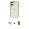 MARSİLYAN™- iPhone 11 Kılıf Vadi Minimal - Siyah Joko Magic 5D Hayalet Cam + Pers Alüminyum Kamera Lens - KI