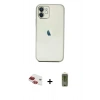 MARSİLYAN™- iPhone 11 Kılıf Vadi Minimal - Siyah Joko Magic 5D Hayalet Cam + Pers Alüminyum Kamera Lens - KI