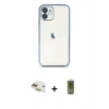 MARSİLYAN™- iPhone 11 Kılıf Vadi Minimal - Siyah Joko Magic 5D Hayalet Cam + Pers Alüminyum Kamera Lens - GD