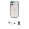 MARSİLYAN™- iPhone 11 Kılıf Vadi Minimal - Siyah Joko Magic 5D Hayalet Cam + Pers Alüminyum Kamera Lens - GD