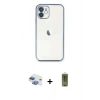 MARSİLYAN™- iPhone 11 Kılıf Vadi Minimal - Siyah Joko Magic 5D Hayalet Cam + Pers Alüminyum Kamera Lens - GI