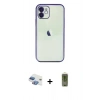 MARSİLYAN™- iPhone 11 Kılıf Vadi Minimal - Siyah Joko Magic 5D Hayalet Cam + Pers Alüminyum Kamera Lens - GI
