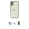 MARSİLYAN™- iPhone 11 Kılıf Vadi Minimal - Siyah Joko Magic 5D Hayalet Cam + Pers Alüminyum Kamera Lens - GI