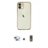 MARSİLYAN™- iPhone 11 Kılıf Vadi Minimal - Siyah Joko Magic 5D Hayalet Cam + Pers Alüminyum Kamera Lens - GI