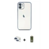 MARSİLYAN™- iPhone 11 Kılıf Vadi Minimal - Siyah Joko Magic 5D Hayalet Cam + Pers Alüminyum Kamera Lens - LT