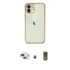 MARSİLYAN™- iPhone 11 Kılıf Vadi Minimal - Siyah Joko Magic 5D Hayalet Cam + Pers Alüminyum Kamera Lens - LT