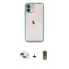 MARSİLYAN™- iPhone 11 Kılıf Vadi Minimal - Siyah Joko Magic 5D Hayalet Cam + Pers Alüminyum Kamera Lens - LT