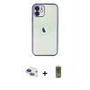 MARSİLYAN™- iPhone 11 Kılıf Vadi Minimal - Siyah Joko Magic 5D Hayalet Cam + Pers Alüminyum Kamera Lens - LT