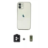MARSİLYAN™- iPhone 11 Kılıf Vadi Minimal - Siyah Joko Magic 5D Hayalet Cam + PVD Metal Kamera Lens - YL