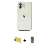 MARSİLYAN™- iPhone 11 Kılıf Vadi Minimal - Siyah Joko Magic 5D Hayalet Cam + Rainbow Kamera Lens Koruma Cam - KI