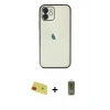 MARSİLYAN™- iPhone 11 Kılıf Vadi Minimal - Siyah Joko Magic 5D Hayalet Cam + Rainbow Kamera Lens Koruma Cam - KI