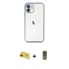 MARSİLYAN™- iPhone 11 Kılıf Vadi Minimal - Siyah Joko Magic 5D Hayalet Cam + Rainbow Kamera Lens Koruma Cam - KI