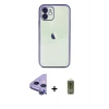 MARSİLYAN™- iPhone 11 Kılıf Vadi Minimal - Siyah Joko Magic 5D Hayalet Cam + Raze Metal Kamera Lens - MR