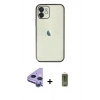 MARSİLYAN™- iPhone 11 Kılıf Vadi Minimal - Siyah Joko Magic 5D Hayalet Cam + Raze Metal Kamera Lens - MR