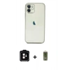 MARSİLYAN™- iPhone 11 Kılıf Vadi Minimal - Siyah Joko Magic 5D Hayalet Cam + PVD Metal Kamera Lens - TU