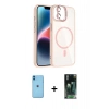 MARSİLYAN™- iPhone 11 Kılıf Yadigar Asil Koleksiyonu - Şeffaf 360 Full Body Arka Koruyucu + Neon Fosforlu Kamera Lens - MI