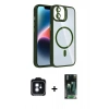 MARSİLYAN™- iPhone 11 Kılıf Yadigar Asil Koleksiyonu - Şeffaf 360 Full Body Arka Koruyucu + PVD Metal Kamera Lens - MI