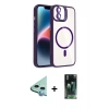 MARSİLYAN™- iPhone 11 Kılıf Yadigar Asil Koleksiyonu - Şeffaf 360 Full Body Arka Koruyucu + Raze Metal Kamera Lens - MI
