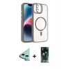 MARSİLYAN™- iPhone 11 Kılıf Yadigar Asil Koleksiyonu - Şeffaf 360 Full Body Arka Koruyucu + Raze Metal Kamera Lens - MI