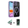 MARSİLYAN™- iPhone 11 Kılıf Yadigar Asil Koleksiyonu - Şeffaf 360 Full Body Arka Koruyucu + Raze Metal Kamera Lens - KI
