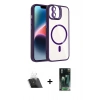 MARSİLYAN™- iPhone 11 Kılıf Yadigar Asil Koleksiyonu - Şeffaf 360 Full Body Arka Koruyucu + Kamera Lens Koruma Cam - SF