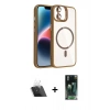 MARSİLYAN™- iPhone 11 Kılıf Yadigar Asil Koleksiyonu - Şeffaf 360 Full Body Arka Koruyucu + Kamera Lens Koruma Cam - SF