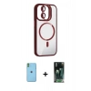 MARSİLYAN™- iPhone 11 Kılıf Yadigar Asil Koleksiyonu - Şeffaf 360 Full Body Arka Koruyucu + Neon Fosforlu Kamera Lens - YL