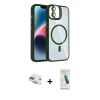 MARSİLYAN™- iPhone 11 Kılıf Yadigar Asil Koleksiyonu - Şeffaf Pasifik Cam Ekran Koruyucu + Pers Alüminyum Kamera Lens - GD