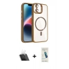 MARSİLYAN™- iPhone 11 Kılıf Yadigar Asil Koleksiyonu - Şeffaf Pasifik Cam Ekran Koruyucu + Kamera Lens Koruma Cam - SF