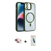 MARSİLYAN™- iPhone 11 Kılıf Yadigar Asil Koleksiyonu - Şeffaf Pasifik Cam Ekran Koruyucu + Pers Alüminyum Kamera Lens - KI