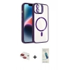 MARSİLYAN™- iPhone 11 Kılıf Yadigar Asil Koleksiyonu - Şeffaf Pasifik Cam Ekran Koruyucu + Pers Alüminyum Kamera Lens - KI