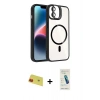 MARSİLYAN™- iPhone 11 Kılıf Yadigar Asil Koleksiyonu - Şeffaf Pasifik Cam Ekran Koruyucu + Rainbow Kamera Lens Koruma Cam - KI