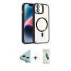 MARSİLYAN™- iPhone 11 Kılıf Yadigar Asil Koleksiyonu - Şeffaf Pasifik Cam Ekran Koruyucu + Raze Metal Kamera Lens - MI