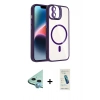 MARSİLYAN™- iPhone 11 Kılıf Yadigar Asil Koleksiyonu - Şeffaf Pasifik Cam Ekran Koruyucu + Raze Metal Kamera Lens - MI