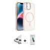 MARSİLYAN™- iPhone 11 Kılıf Yadigar Asil Koleksiyonu - Şeffaf Pasifik Cam Ekran Koruyucu + Raze Metal Kamera Lens - GS