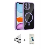 MARSİLYAN™- iPhone 11 Kılıf Yadigar Asil Koleksiyonu - Şeffaf Pasifik Cam Ekran Koruyucu + Raze Metal Kamera Lens - GS