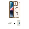 MARSİLYAN™- iPhone 11 Kılıf Yadigar Asil Koleksiyonu - Şeffaf Pasifik Cam Ekran Koruyucu + Renkli Kamera Lens Koruma Cam - SI