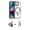 MARSİLYAN™- iPhone 11 Kılıf Yadigar Asil Koleksiyonu - Şeffaf Pasifik Cam Ekran Koruyucu + Raze Metal Kamera Lens - SH