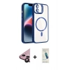 MARSİLYAN™- iPhone 11 Kılıf Yadigar Asil Koleksiyonu - Şeffaf Pasifik Cam Ekran Koruyucu + Raze Metal Kamera Lens - SH