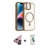 MARSİLYAN™- iPhone 11 Kılıf Yadigar Asil Koleksiyonu - Şeffaf Pasifik Cam Ekran Koruyucu + Raze Metal Kamera Lens - SH