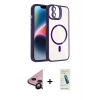 MARSİLYAN™- iPhone 11 Kılıf Yadigar Asil Koleksiyonu - Şeffaf Pasifik Cam Ekran Koruyucu + Raze Metal Kamera Lens - SH